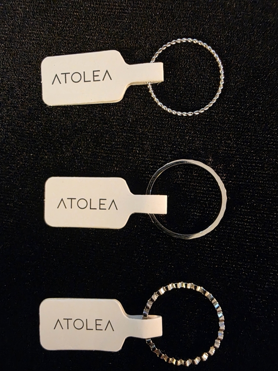 Atolea Jewelry - ATOLEA Women's Sterling Silver Stackable Rings - Silver / Brand New 🟢🔴 3 Rings